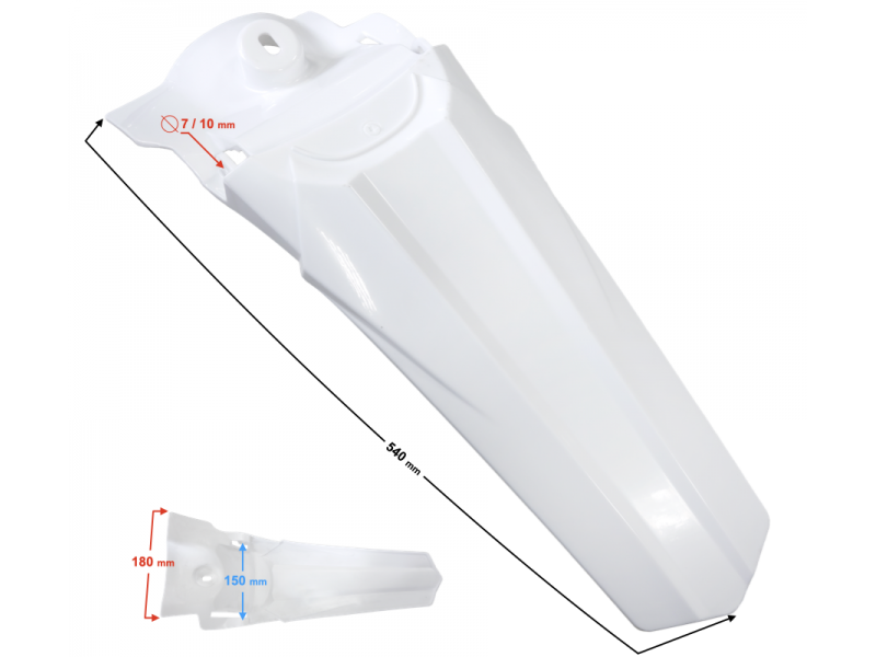 Rear fender housing white NXT250 Base