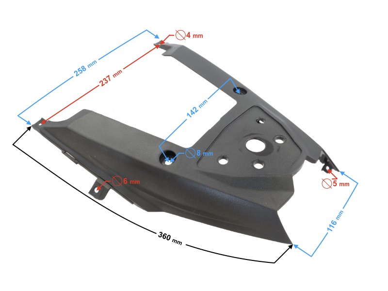 rearlight cover, red, for FR 2 moped, pt.2