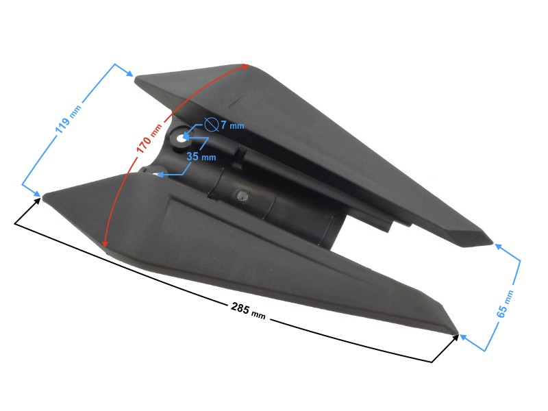 Rear center bumper cover for FR 2 moped