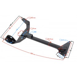 Rear bumper support cover for FR 2 moped