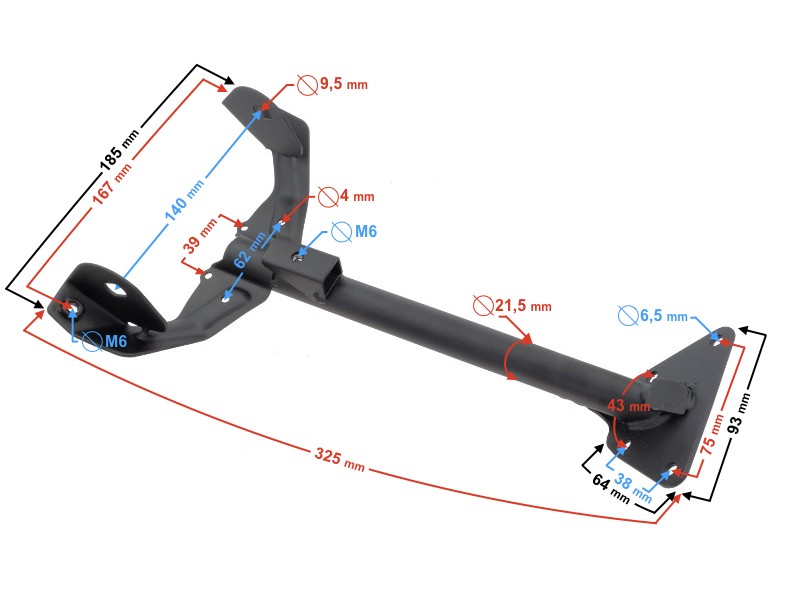 Rear bumper support cover for FR 2 moped