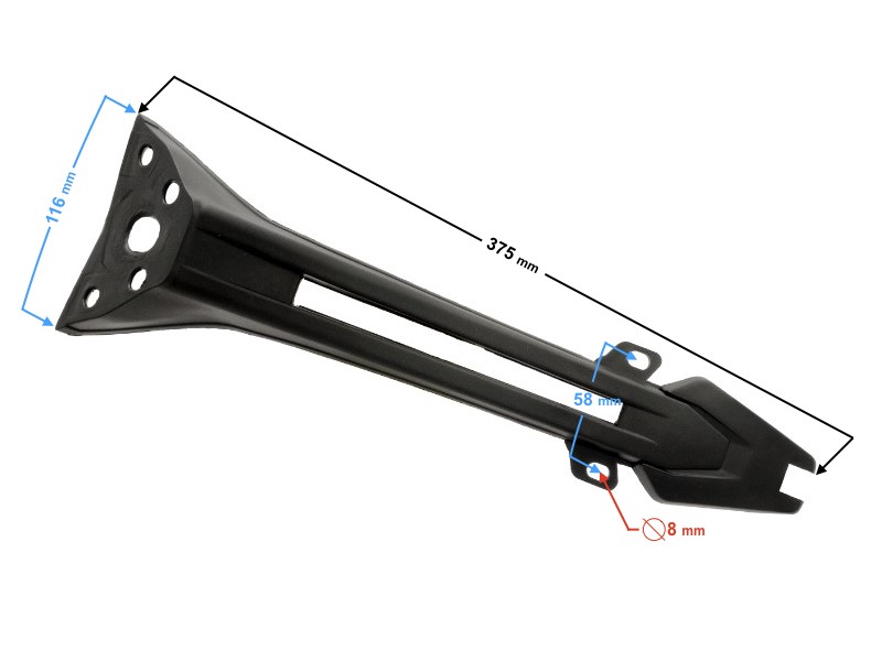 Rear bumper longitudinal cover for FR 2 moped