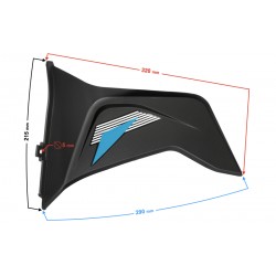 Front lower left casing, blue, for FR 2 moped