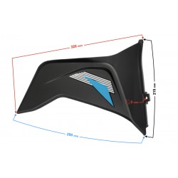 Front lower right casing, blue, fo FR 2 moped