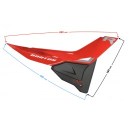 Side (rear) right casing for FR 2 moped, red