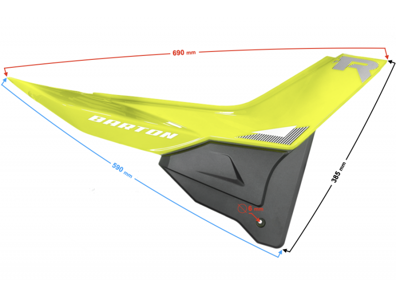 Side (rear) right casing for FR 2 moped, green