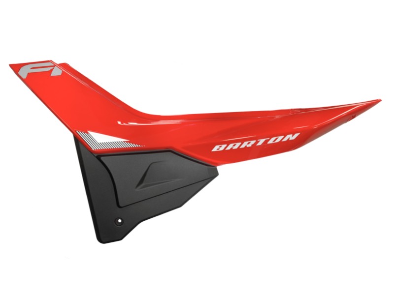 Side (rear) left casing for FR 2 moped, red