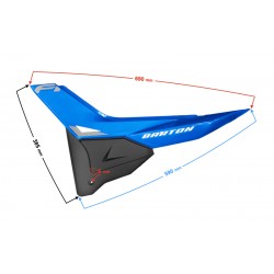 Side (rear) left casing for FR 2 moped, blue