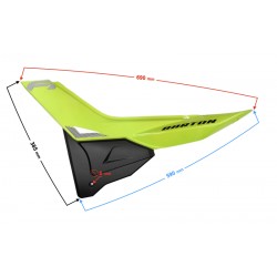 Side (rear) left casing for FR 2 moped, green