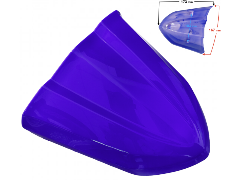 Upper headlight cover (counter cover) for FR 2 moped, blue