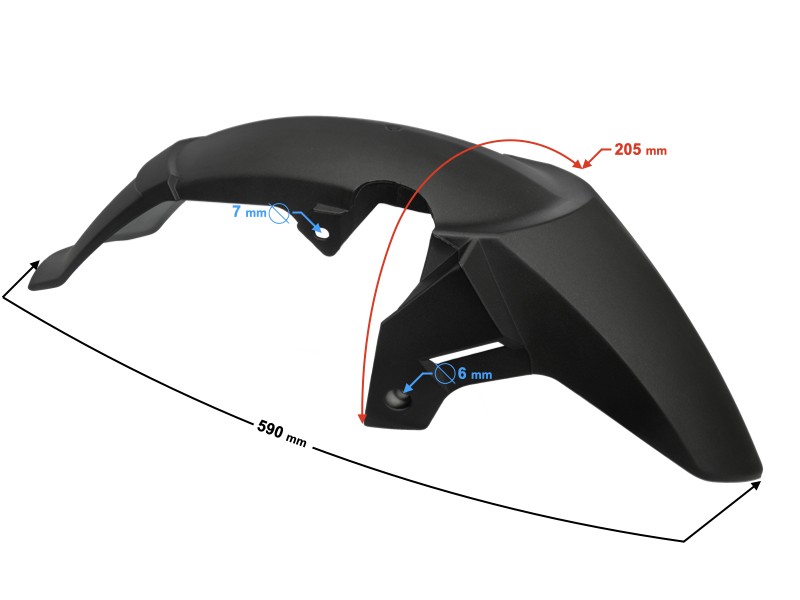 Front fender cover FR 2, black