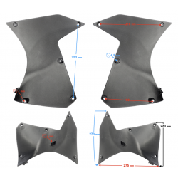 Fuel tank cover set, part inside, right side