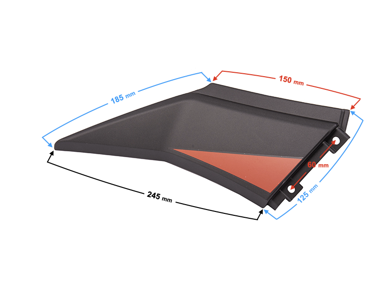 Casing - left connector, orange, for Hyper motorcycle