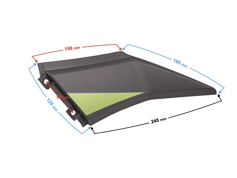 Casing - right connector, green, for Hyper motorcycle