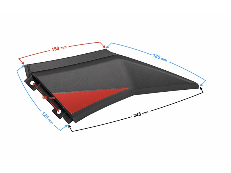 Casing - right connector, red, for Hyper motorcycle