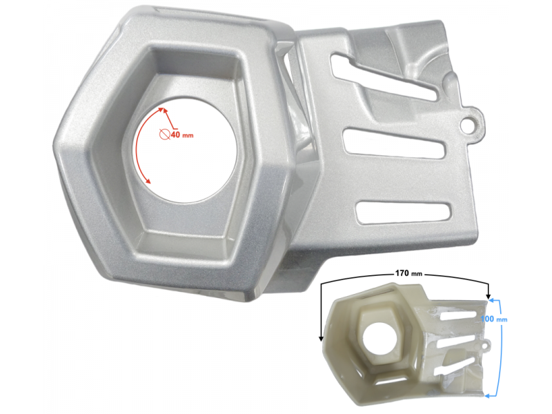 Right cover for the muffler outlet for Hyper 125