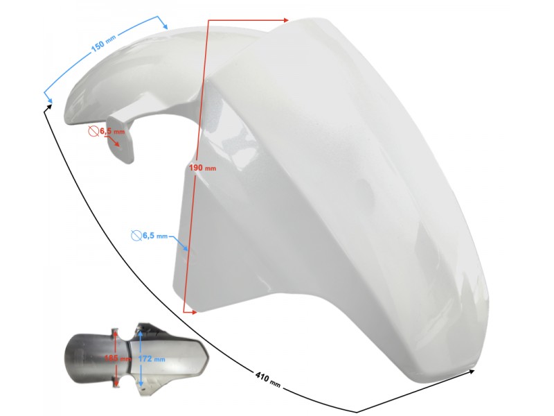 Front Fender Active 50cc Euro 5 ( 2 psc of each color)