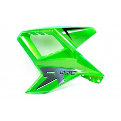 left fuel tank cover, green for Hyper 125 motorcycle