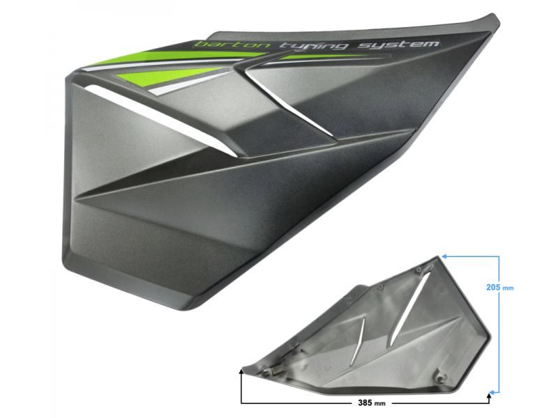 Left side cover, green for Hyper 125 motorcycle