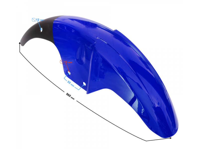 Cover - front fender, blue for Fighter 2 moped