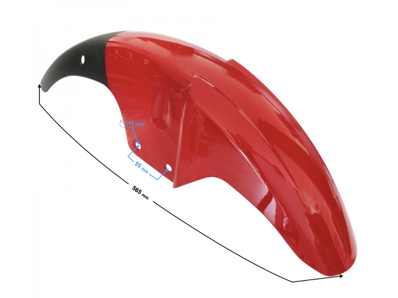 Cover - front fender, red for Fighter 2 moped