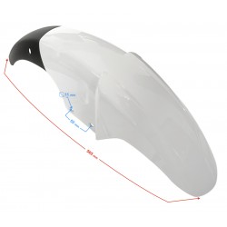 Cover - front fender , white for Fighter 2 moped