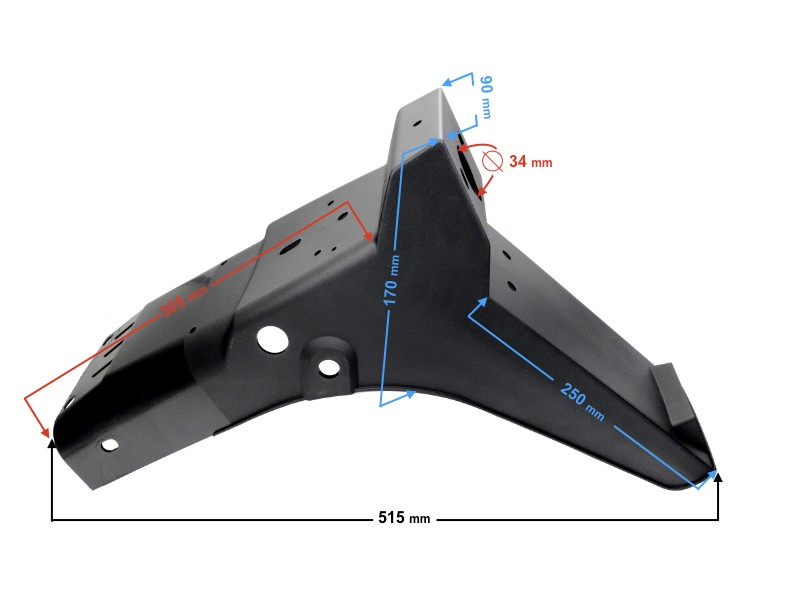 Cover - rear fender back part for Fighter 2 moped