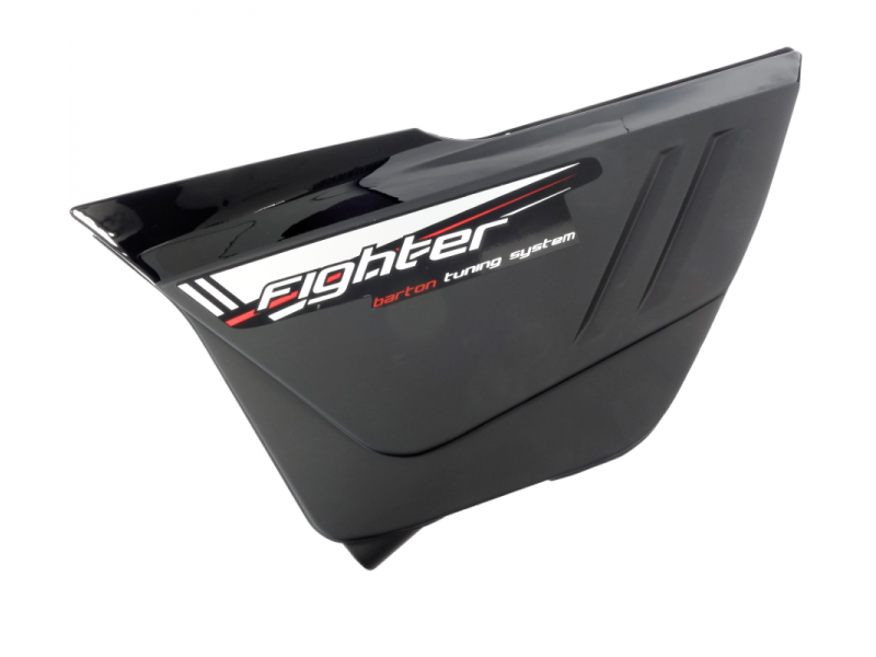 Left side cover, black for Fighter 2 moped