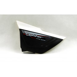 Left side cover, white for Fighter 2 moped