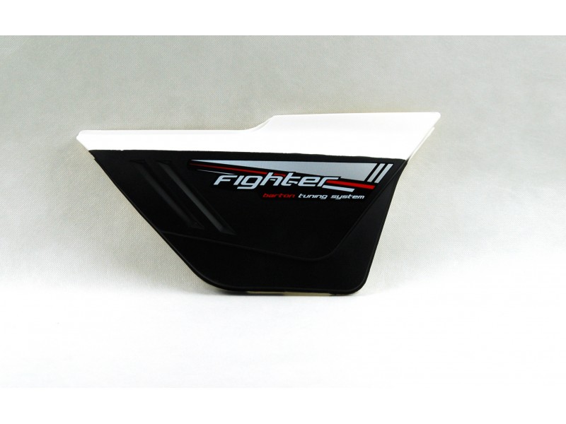 Right side cover, white for Fighter 2 moped