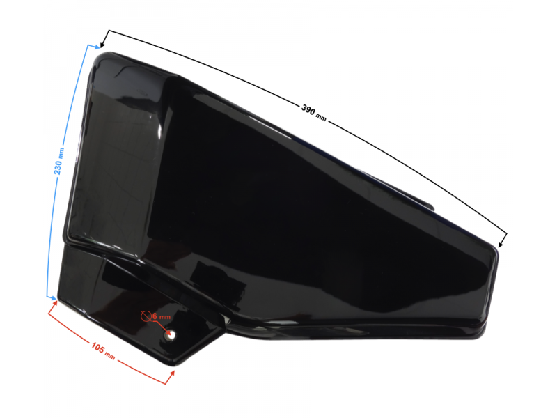 Left side cover , black for Ranger Classic moped
