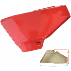 Left side cover , red for Ranger Classic moped