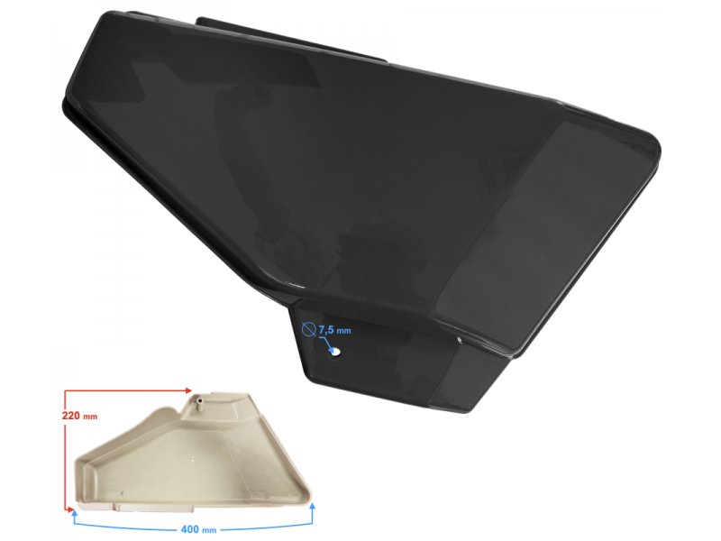 Right side cover , black for Ranger Classic moped