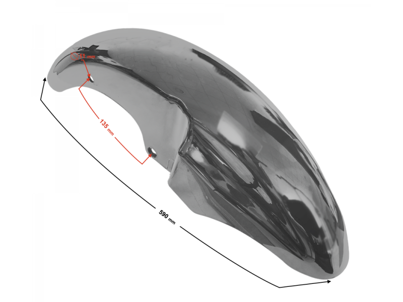 Cover - front fender , graphite for Sprint 2 moped