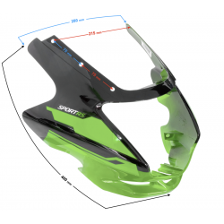 Headlamp cover, black-green for Sprint 2 moped