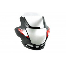 Headlamp cover, black-red for Sprint 2 moped