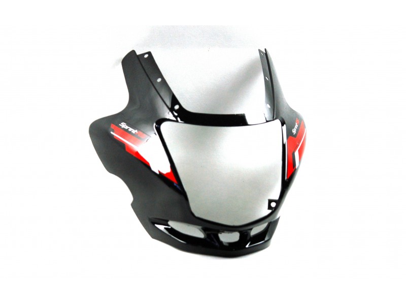 Headlamp cover, black-red for Sprint 2 moped