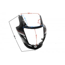 Headlamp cover, black for Sprint 2 moped