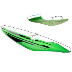 Rear left side cover, black-green for Sprint 2 moped