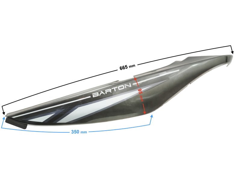 Rear left side cover, graphite for Sprint 2 moped