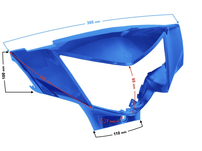 Front headlamp cover, blue Scalpel 50