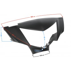 Front headlamp cover, graphite Scalpel 50