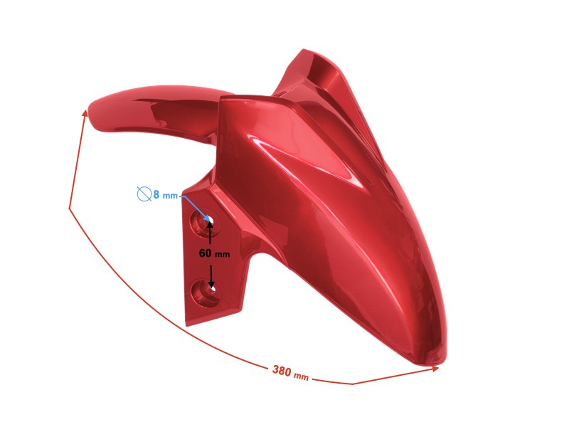 Front fender cover, red Scalpel 50