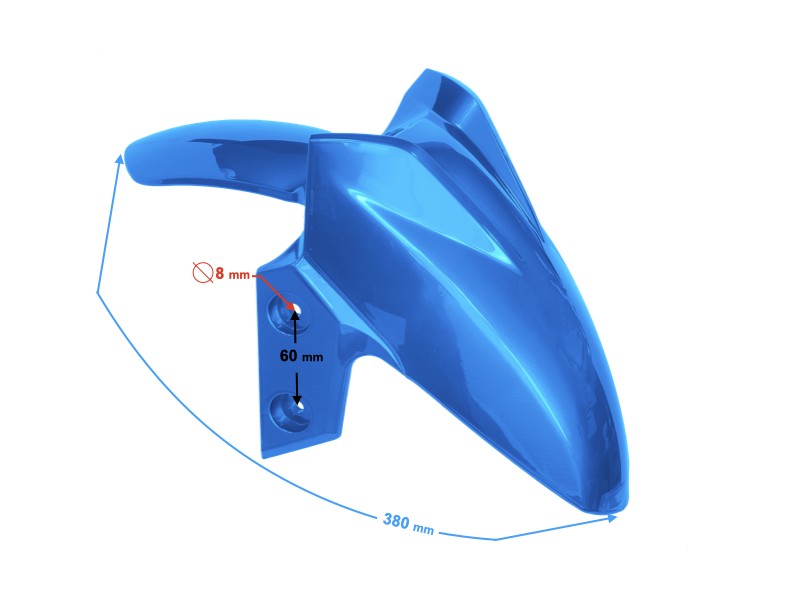 Front fender cover, blue Scalpel 50