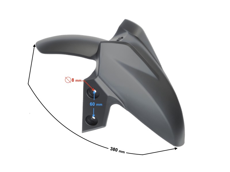 Front fender cover, graphite Scalpel 50