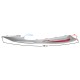 Lower right threshold cover, silver-red Scalpel 50