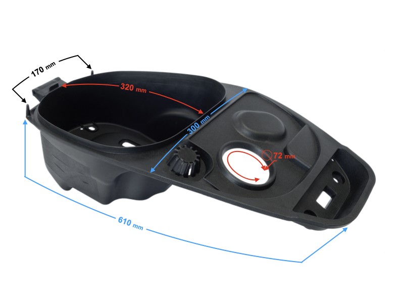 Couch compartment cover, black Scalpel 50