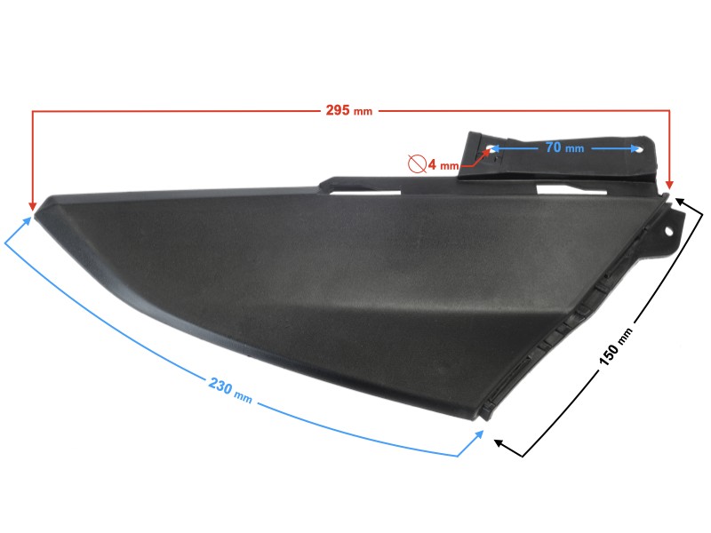 Front right side cover, black Scalpel 50