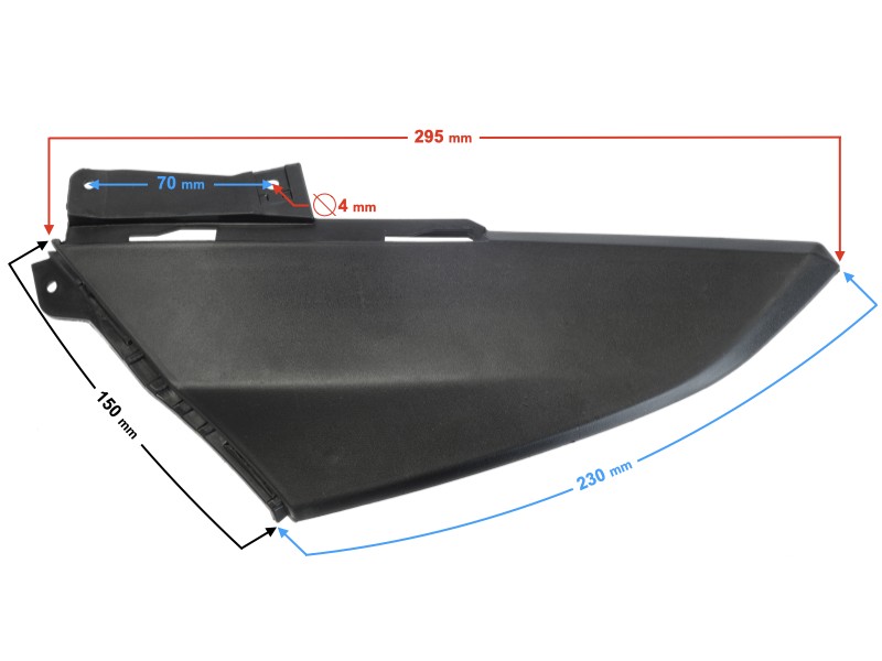 Front left side cover, black Scalpel 50