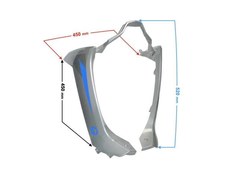 Lower front cover, silver-blue Scalpel 50